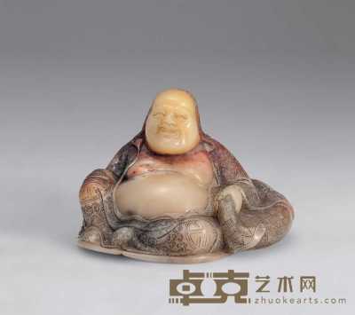 清 寿山石雕弥陀（罗汉） 高7cm；长11.3cm